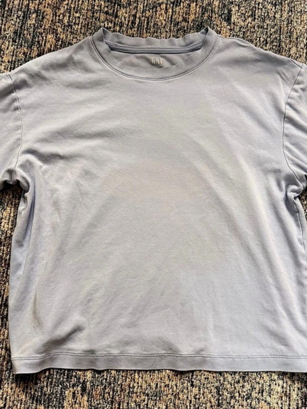 Gap Everyday Soft Crewneck T-Shirt Light Blue Short Sleeve Small Tall